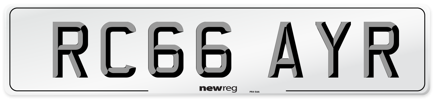 RC66 AYR Number Plate from New Reg